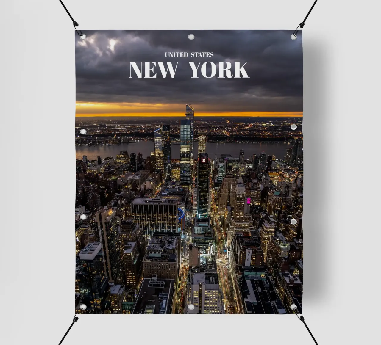 New York di notte 3 - Stati Uniti telo in pvc da surfer28