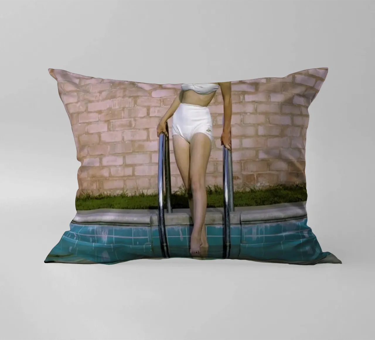 Young Marilyn Monroe Poolside I decorative cushion by Gallery Print and Art Limited