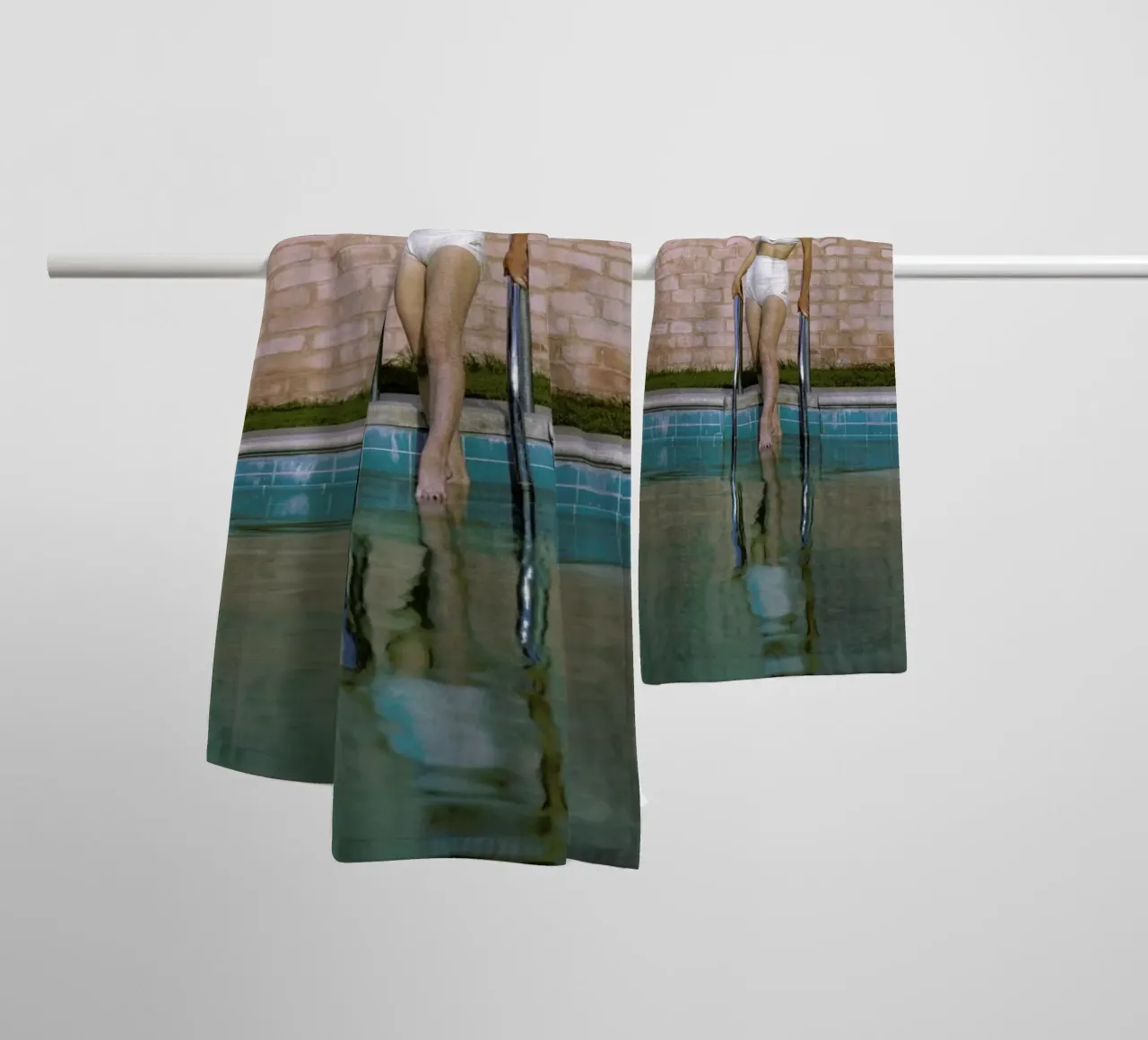Young Marilyn Monroe Poolside I towel by Gallery Print and Art Limited