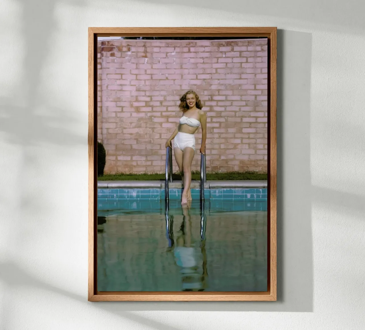 Young Marilyn Monroe Poolside I alu-dibond by Gallery Print and Art Limited