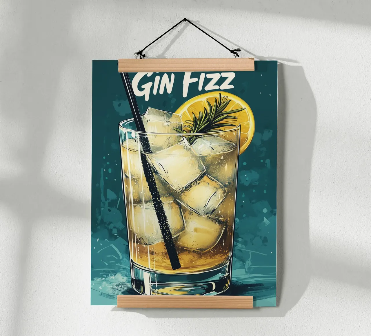 Cocktail Gin Fizz carta hahnemühle da Spice & Style