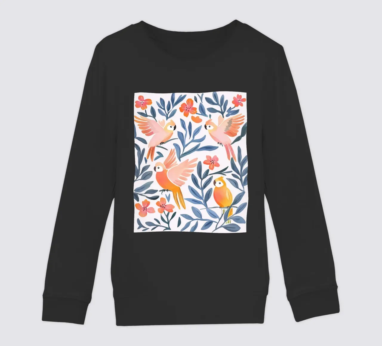 Pappagallo Cacatua Uccello Animale Tropicale Botanico Pianta Boho felpa bambino da Gentle Echoes Art