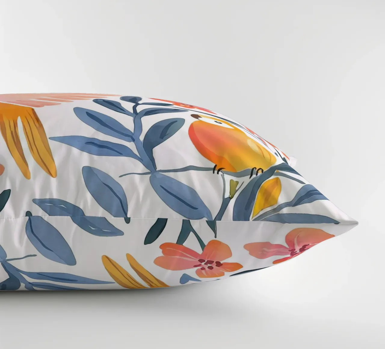 Pappagallo Cacatua Uccello Animale Tropicale Botanico Pianta Boho cuscino da Gentle Echoes Art