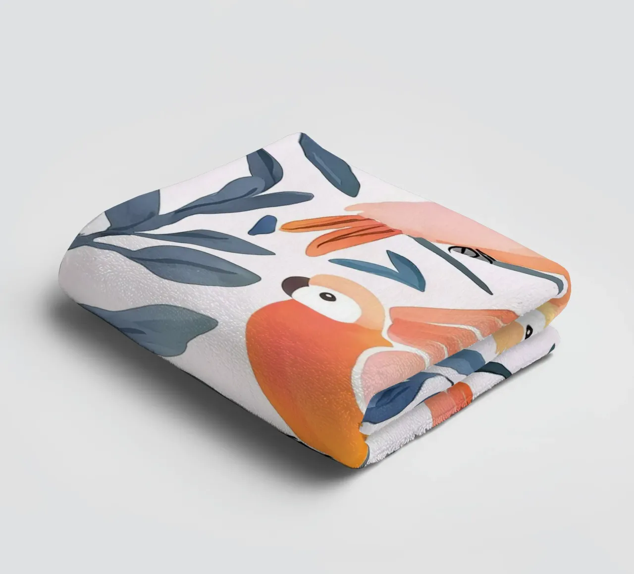 Pappagallo Cacatua Uccello Animale Tropicale Botanico Pianta Boho asciugamano da bagno da Gentle Echoes Art