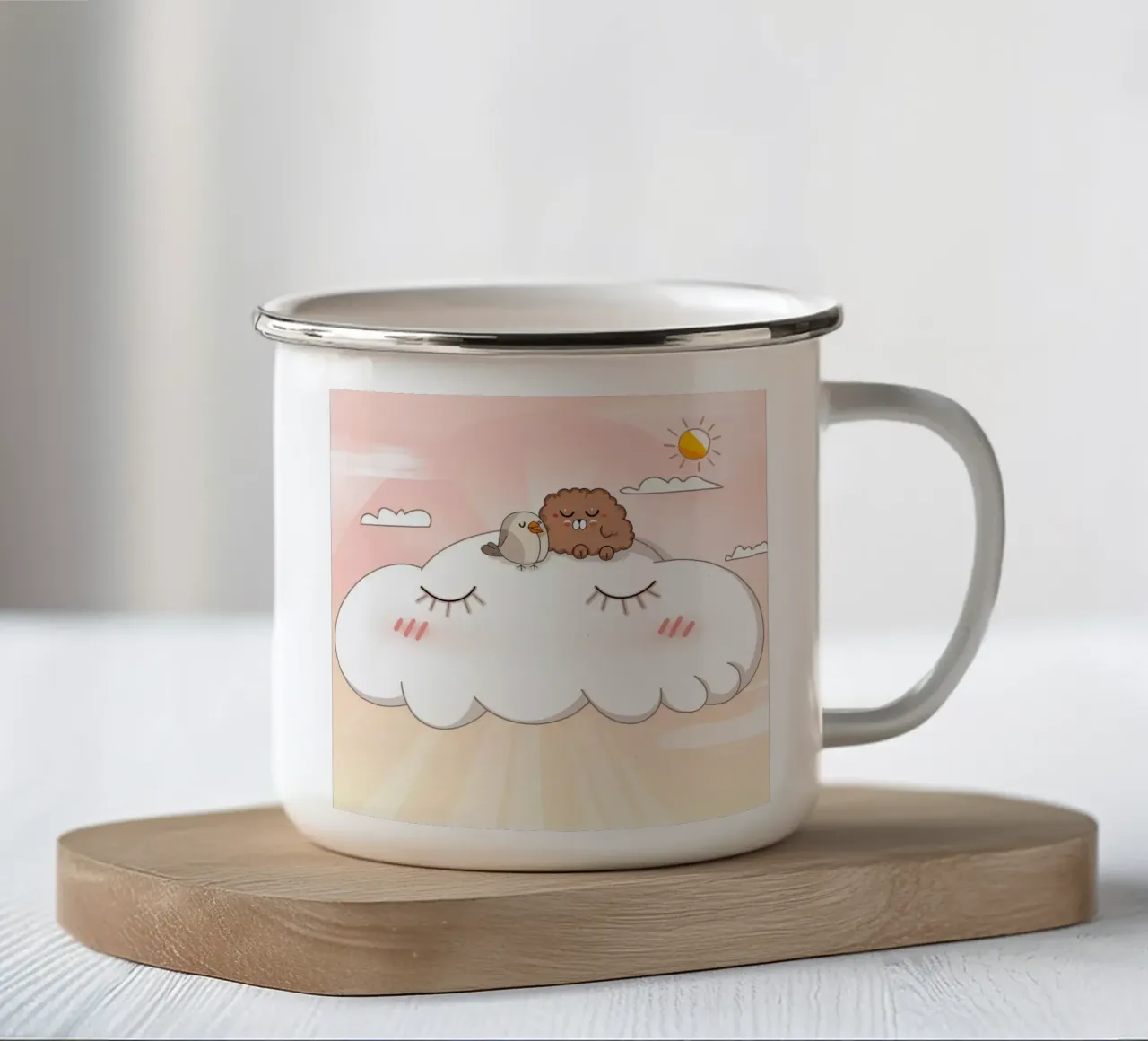 Sogno diurno nuvoloso Reverie tazza in smalto da Timeless Huse