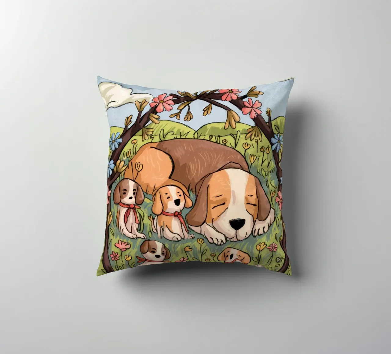 Serenità del sonno nel bosco cuscino da Timeless Huse