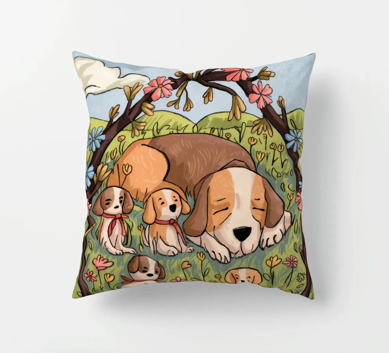 Serenità del sonno nel bosco cuscino da Timeless Huse