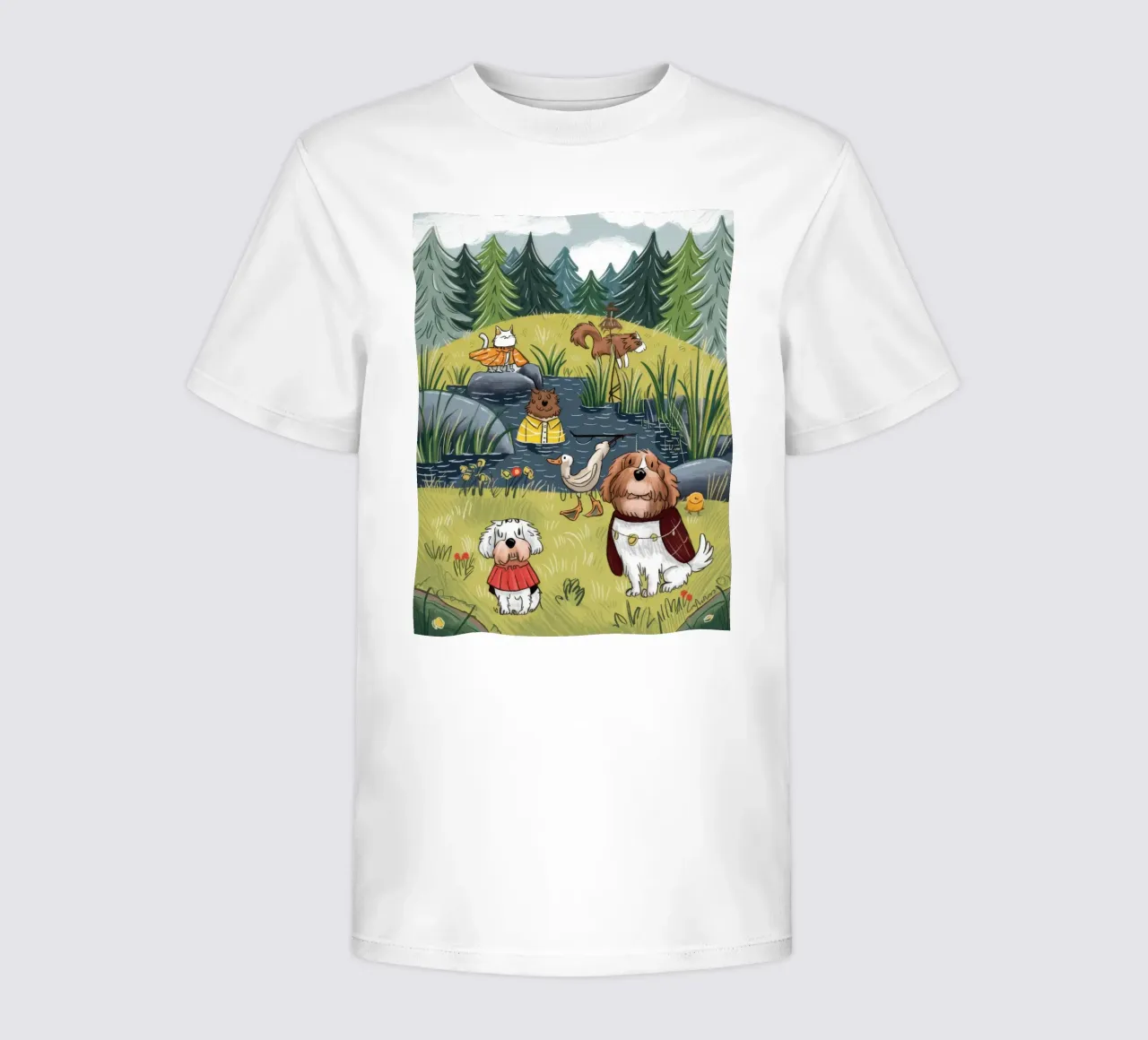 Ontsnappen aan de oever van de rivier kinder t-shirt van Timeless Huse