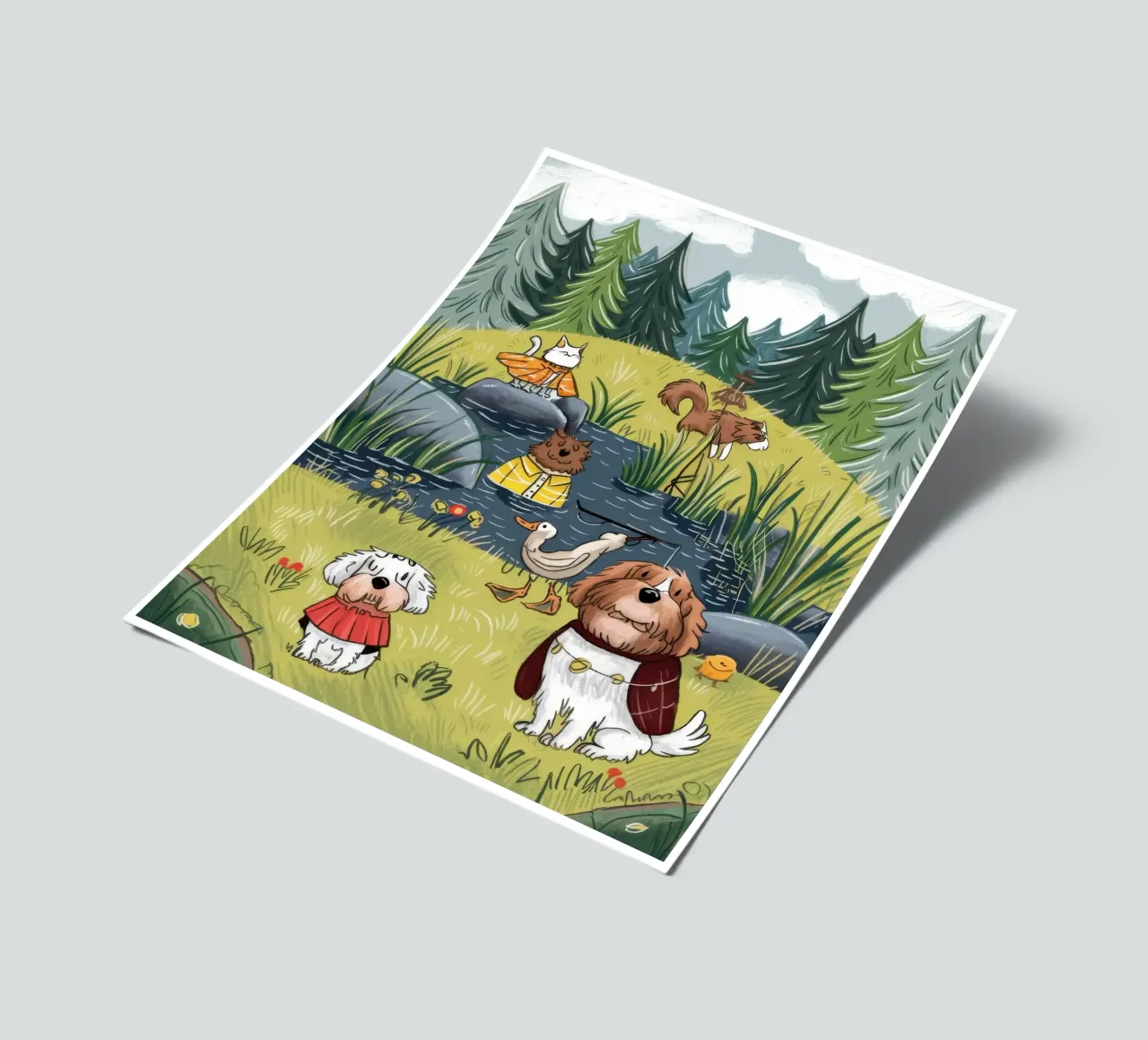 Riverbank Harmony Escape sticker sheet by Timeless Huse