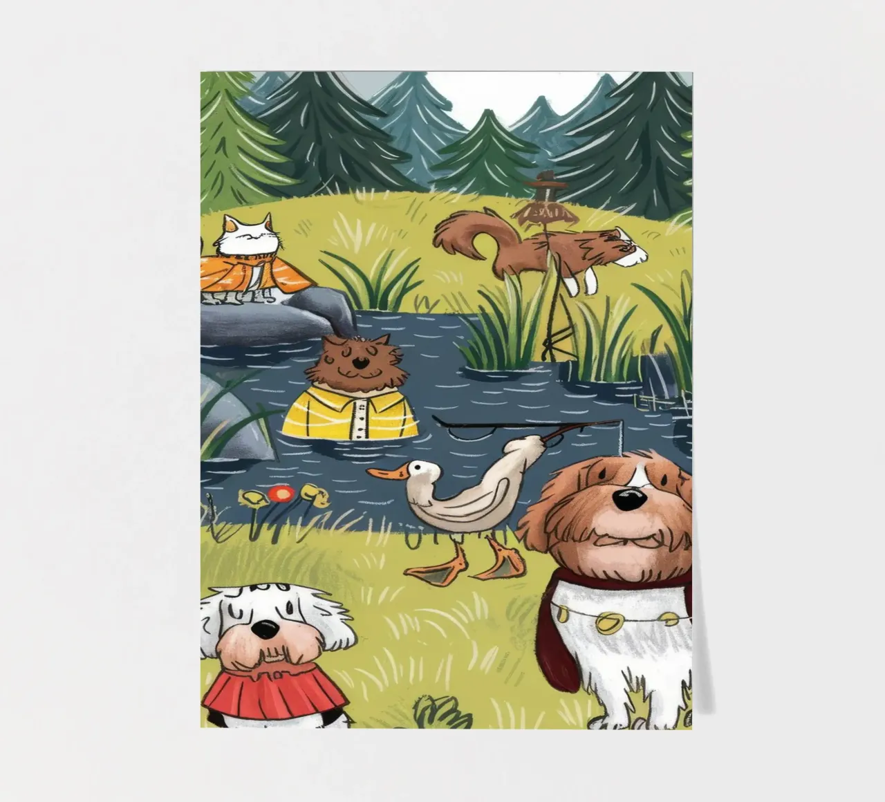 Riverbank Harmony Escape sticker sheet by Timeless Huse
