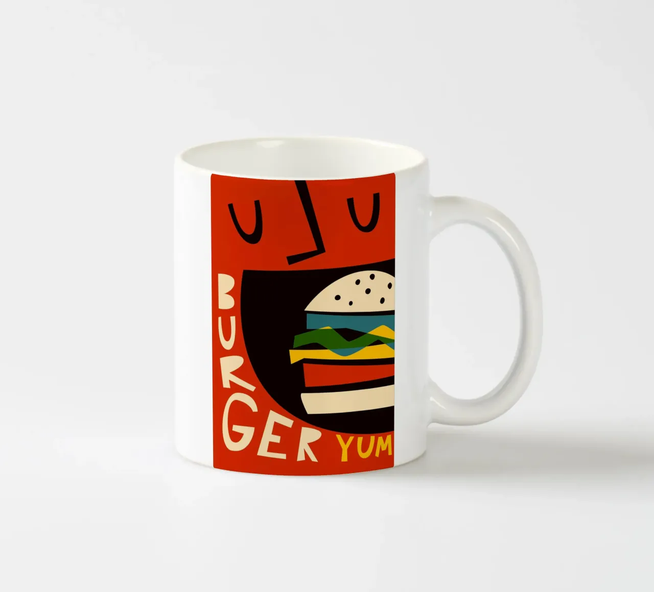 Hamburger Yum tazza in ceramica da Fox & Velvet