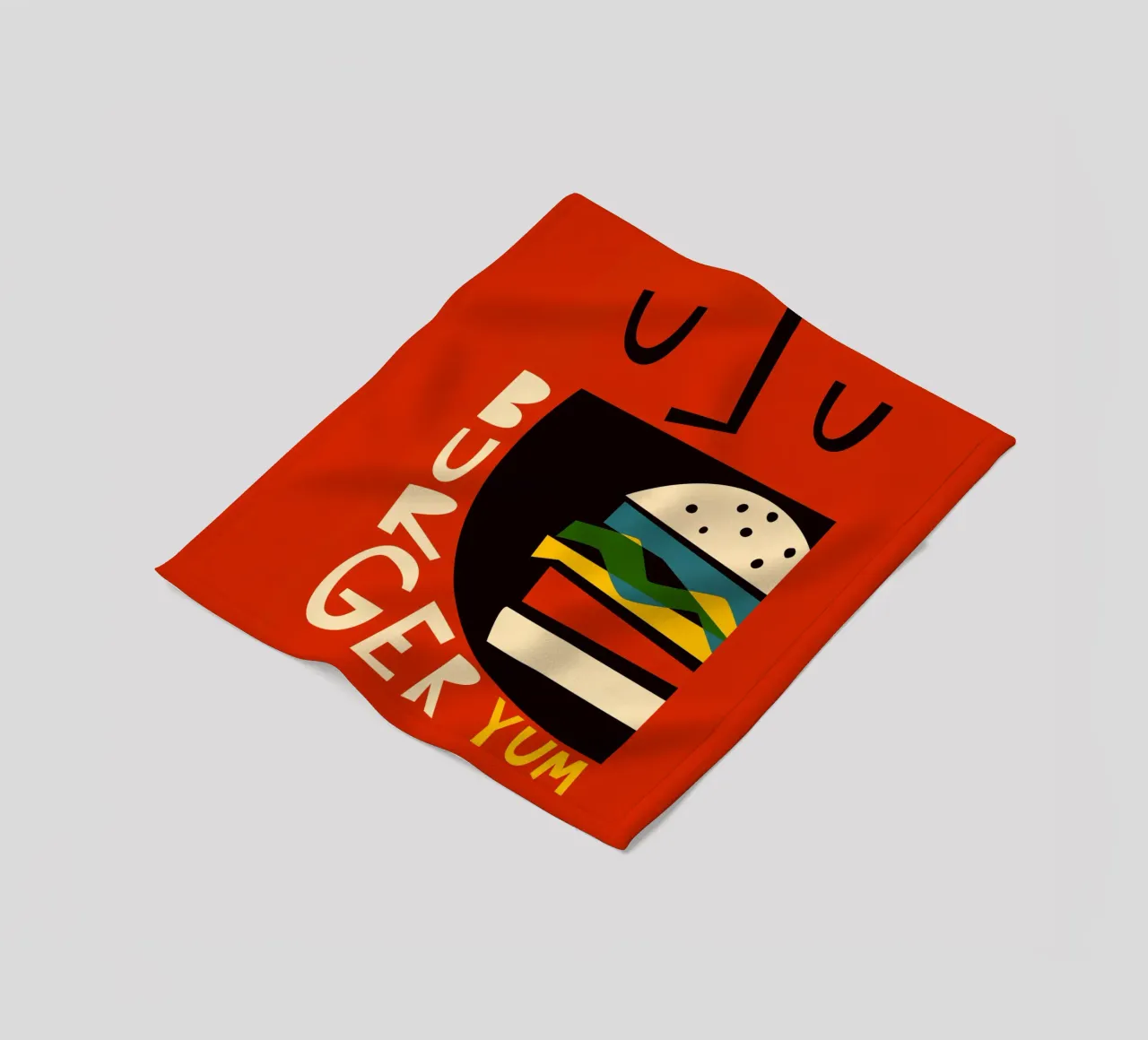 Hamburger Yum coperta in pile da Fox & Velvet