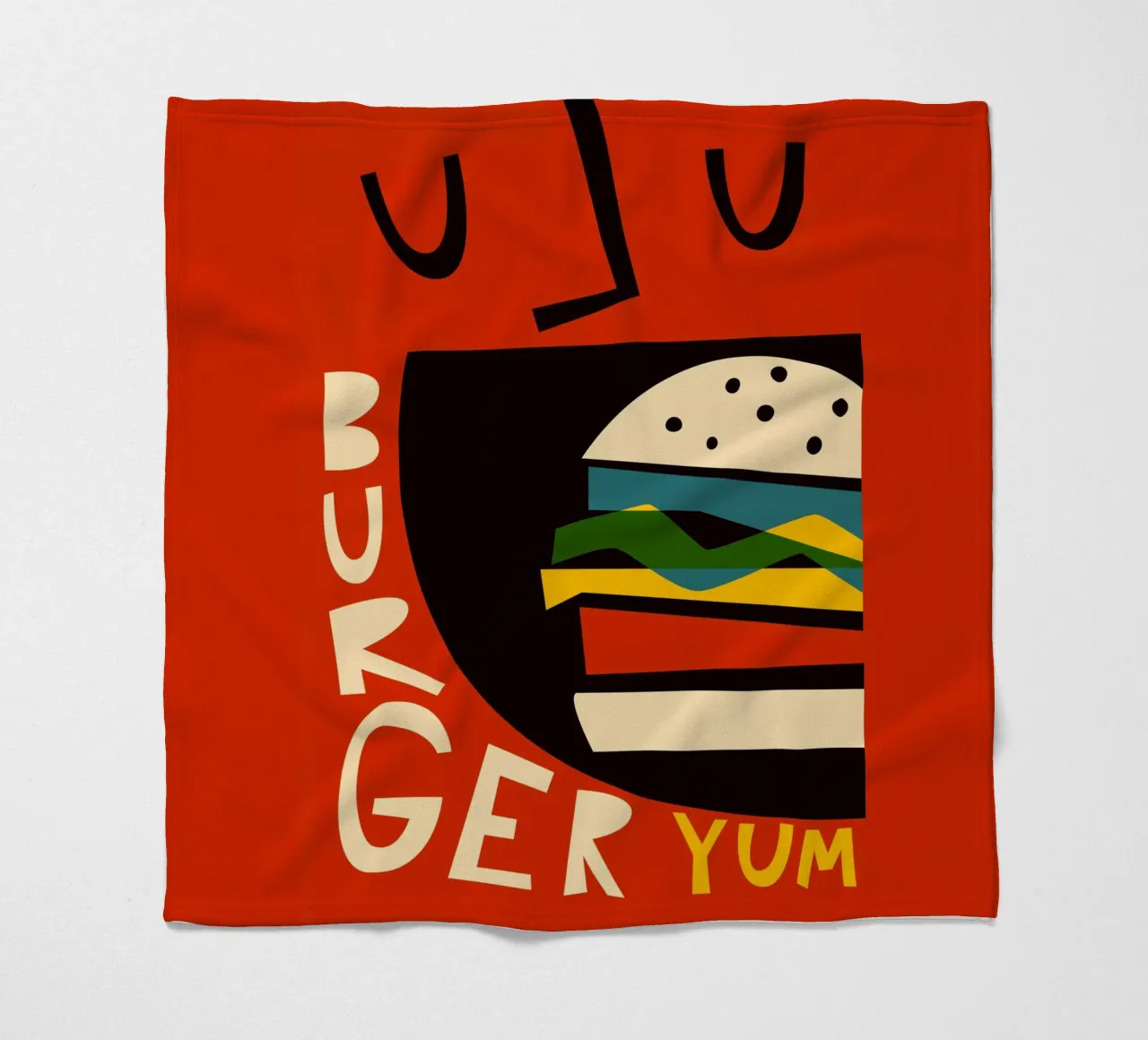 Hamburger Yum coperta in pile da Fox & Velvet