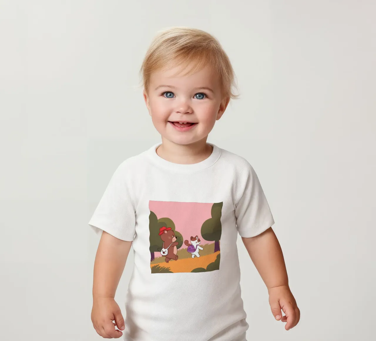 Adventurous Forest Duet baby t-shirt by Timeless Huse