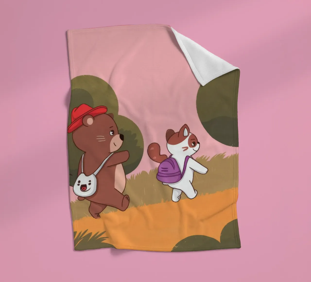 Adventurous Forest Duet fleece blanket by Timeless Huse