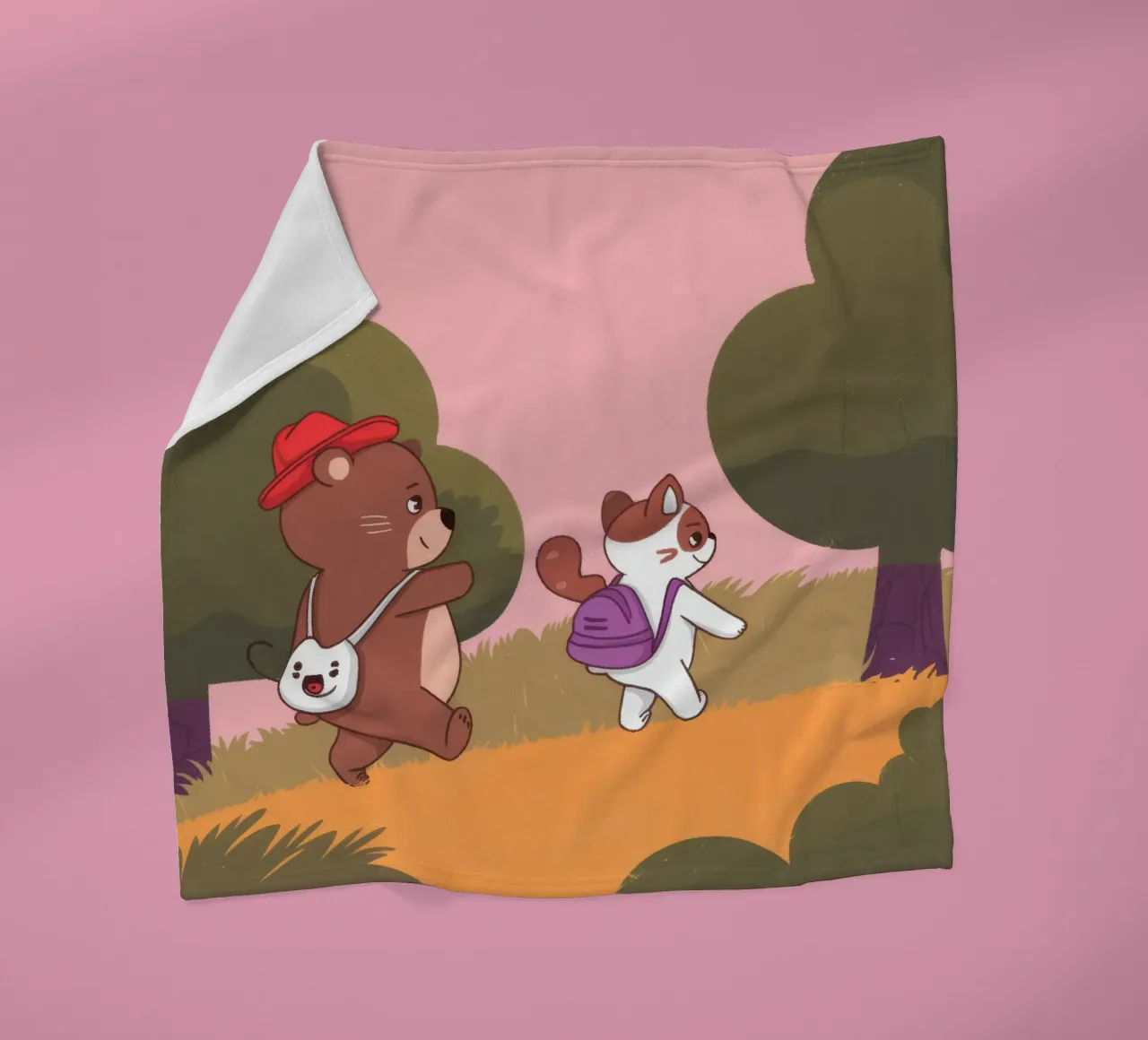 Adventurous Forest Duet fleece blanket by Timeless Huse