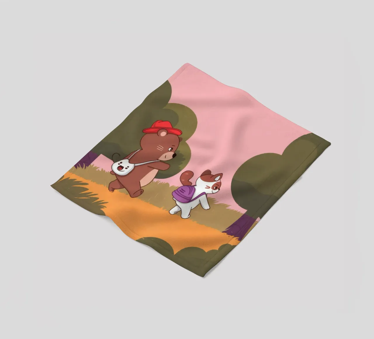 Adventurous Forest Duet fleece blanket by Timeless Huse