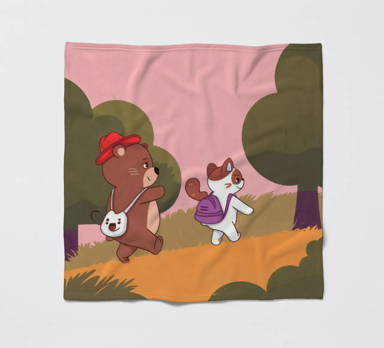 Adventurous Forest Duet fleece blanket by Timeless Huse