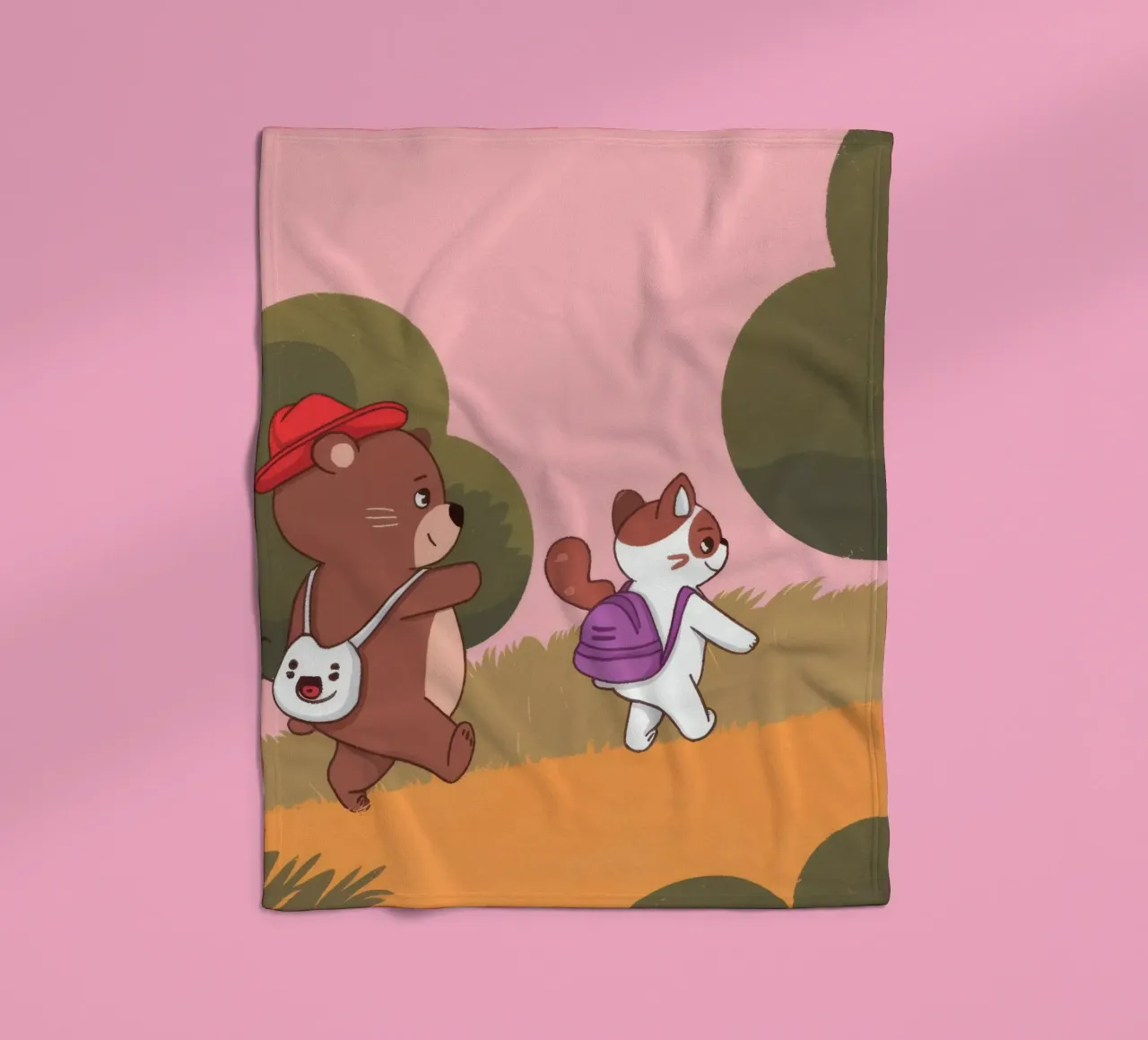 Adventurous Forest Duet fleece blanket by Timeless Huse