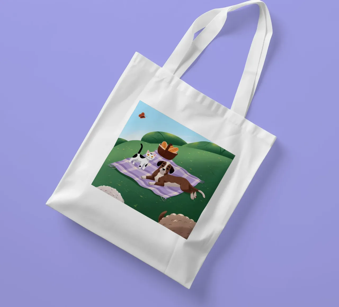 L'allegria dei compagni di picnic borsa in juta da Timeless Huse