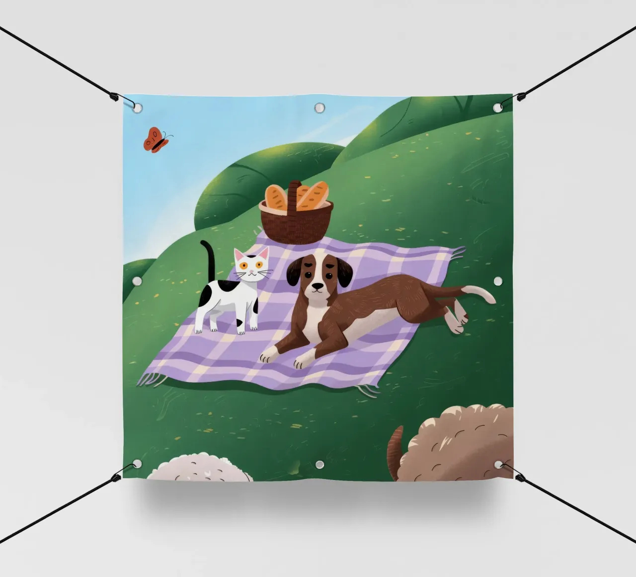 L'allegria dei compagni di picnic telo in pvc da Timeless Huse