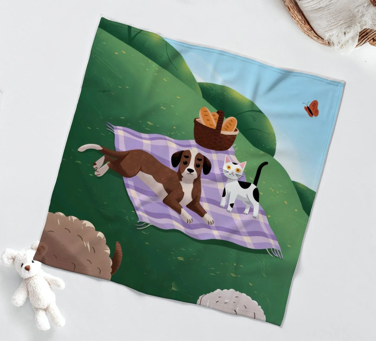 L'allegria dei compagni di picnic coperta in pile da Timeless Huse