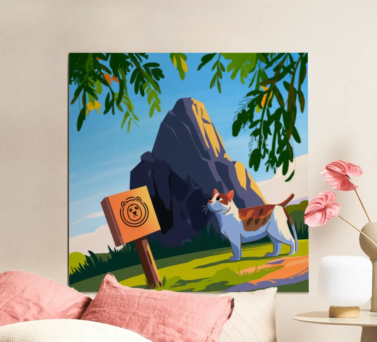 Ricerca di esploratori di montagna poster con telaio in legno da Timeless Huse
