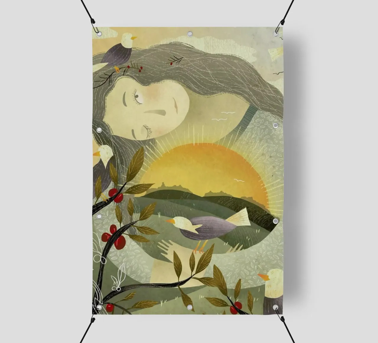 Birds telo in pvc da Amalia Restrepo