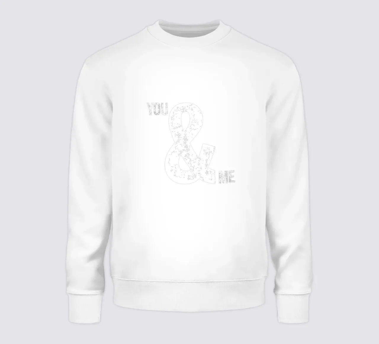 Design tipografico You and Me Ampersand felpa da THE MOTIVATED TYPE