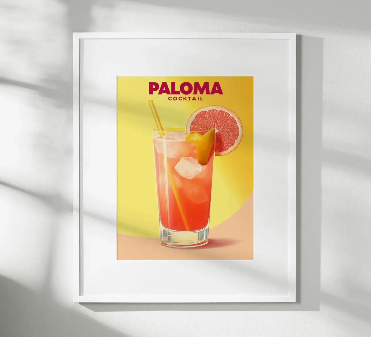 Cocktail Paloma poster avec cadre en plastique de Spice & Style