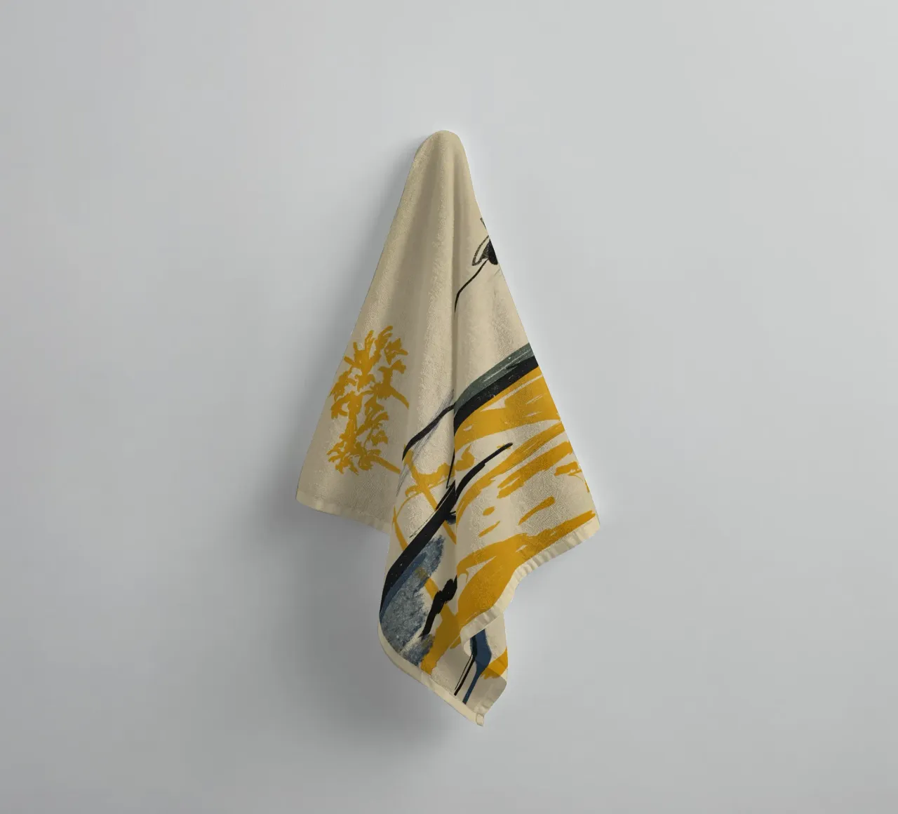Landschapsschets 4 badhanddoek van LeaDArt