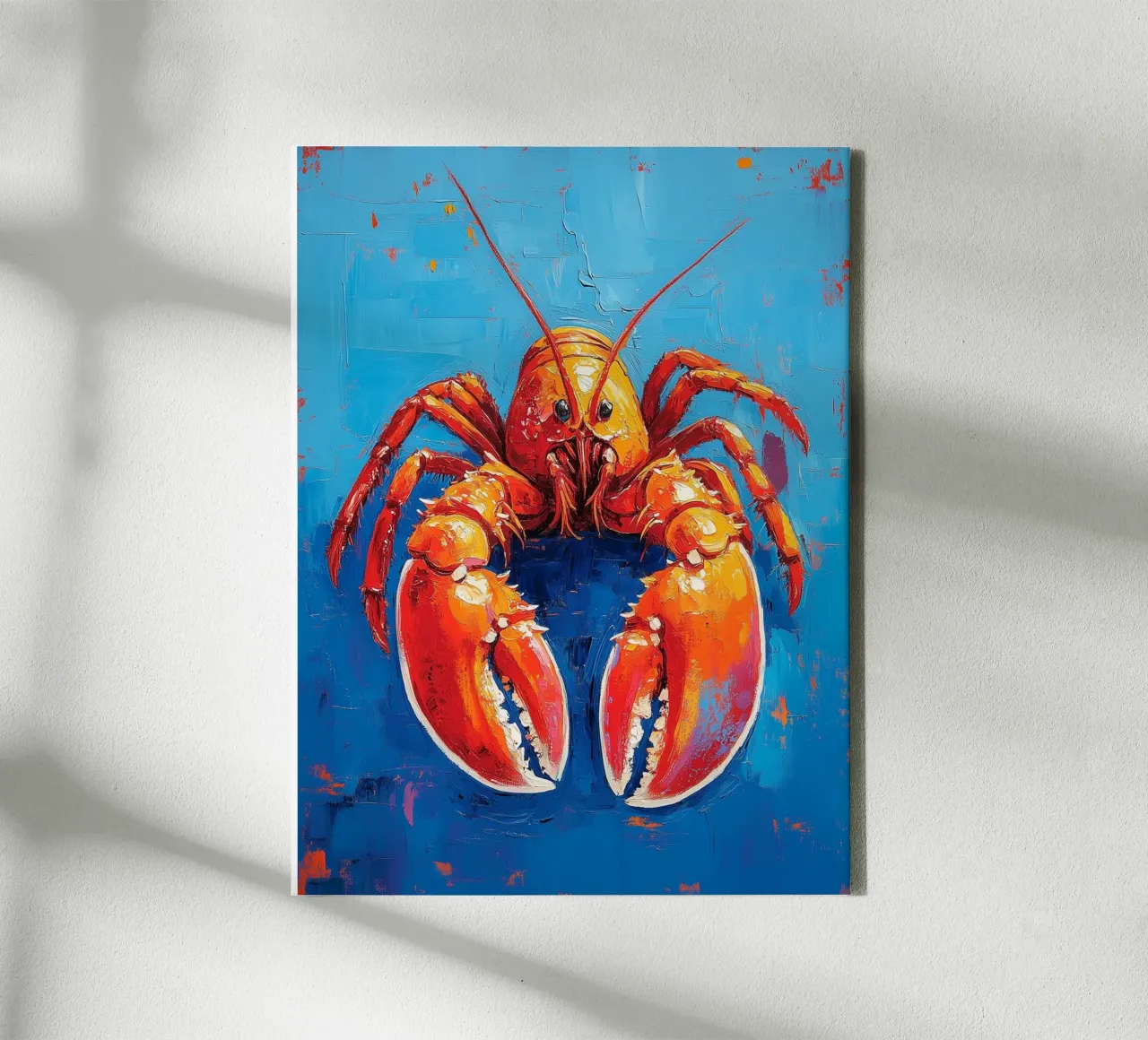 Homard colorato tela con Cornice a cassetta da Spice & Style