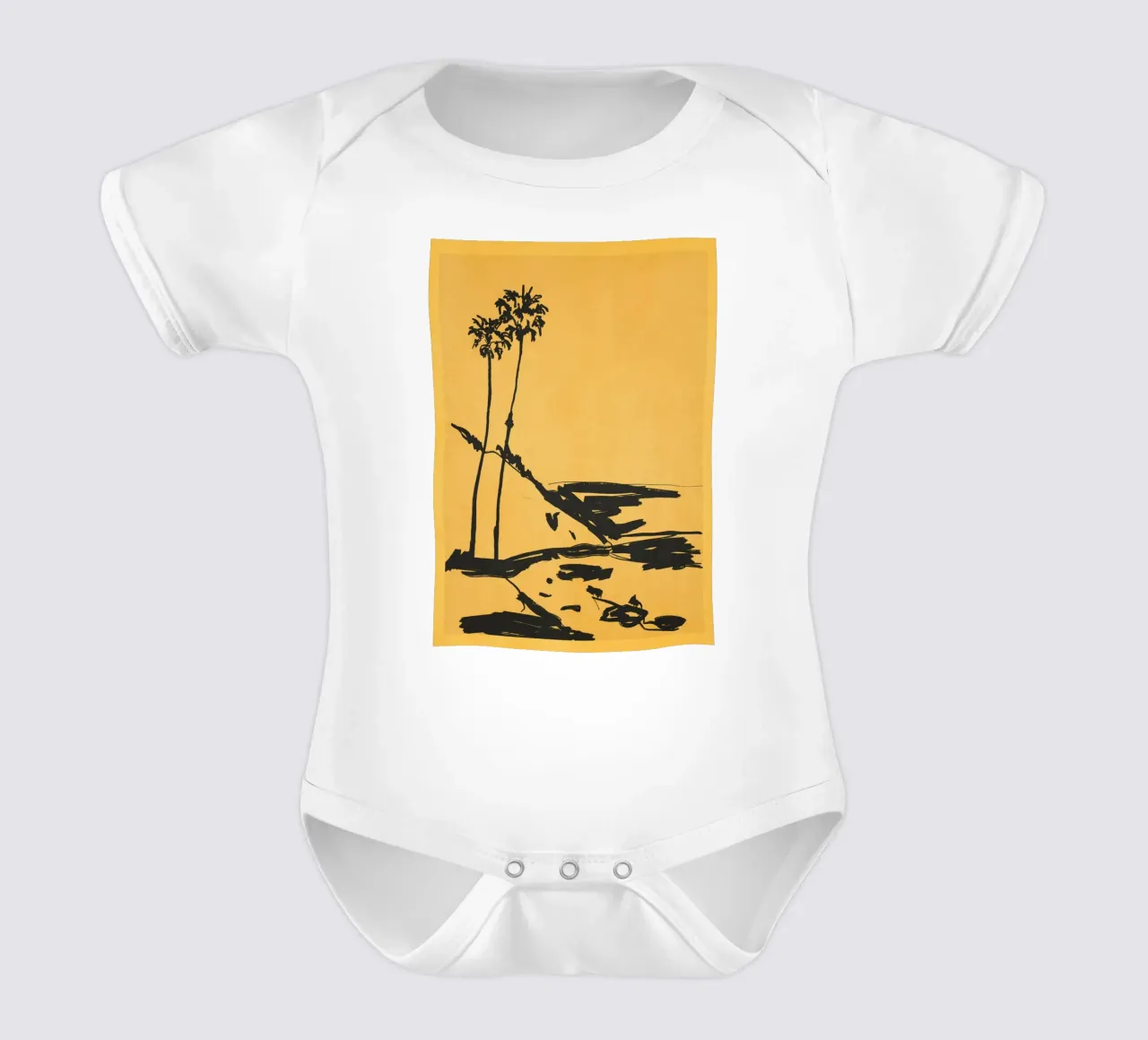 Landschapsschets 5 babyrompertje korte mouwen van LeaDArt