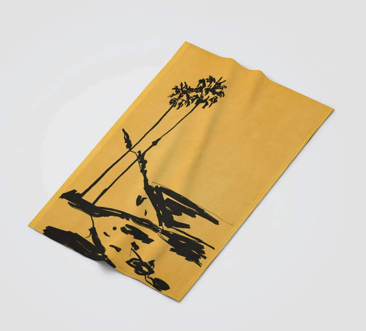 Landscape sketch art 5 fleece blanket by LeaDArt
