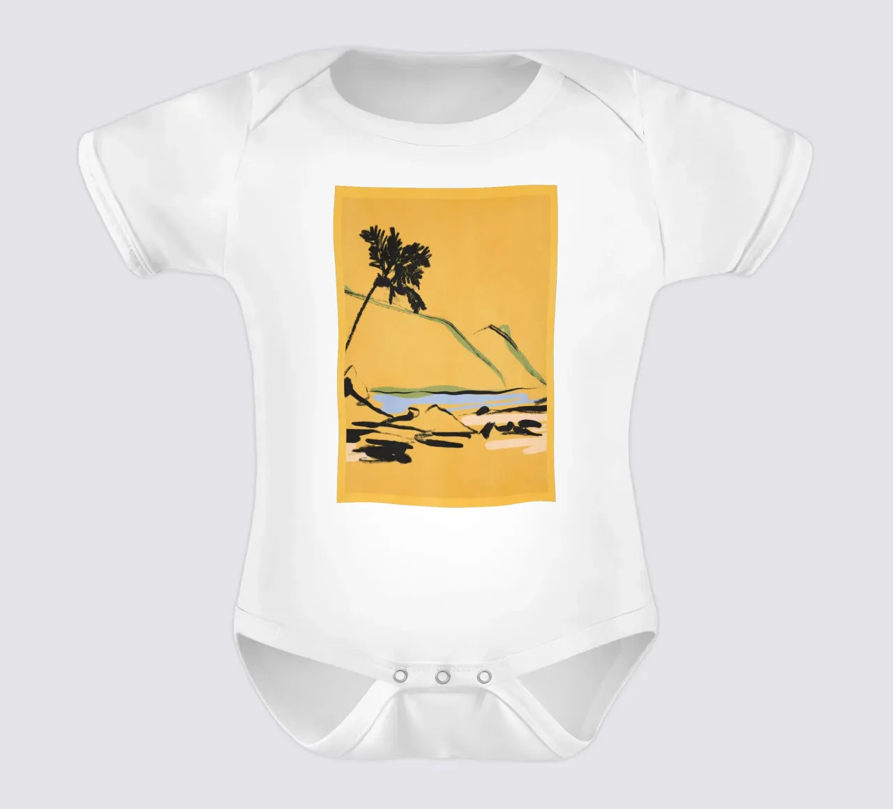 Landschapsschets 6 babyrompertje korte mouwen van LeaDArt