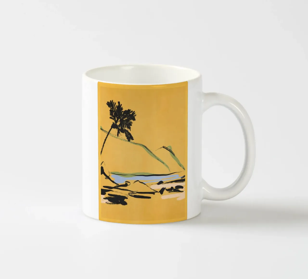 Landschapsschets 6 keramische mok van LeaDArt