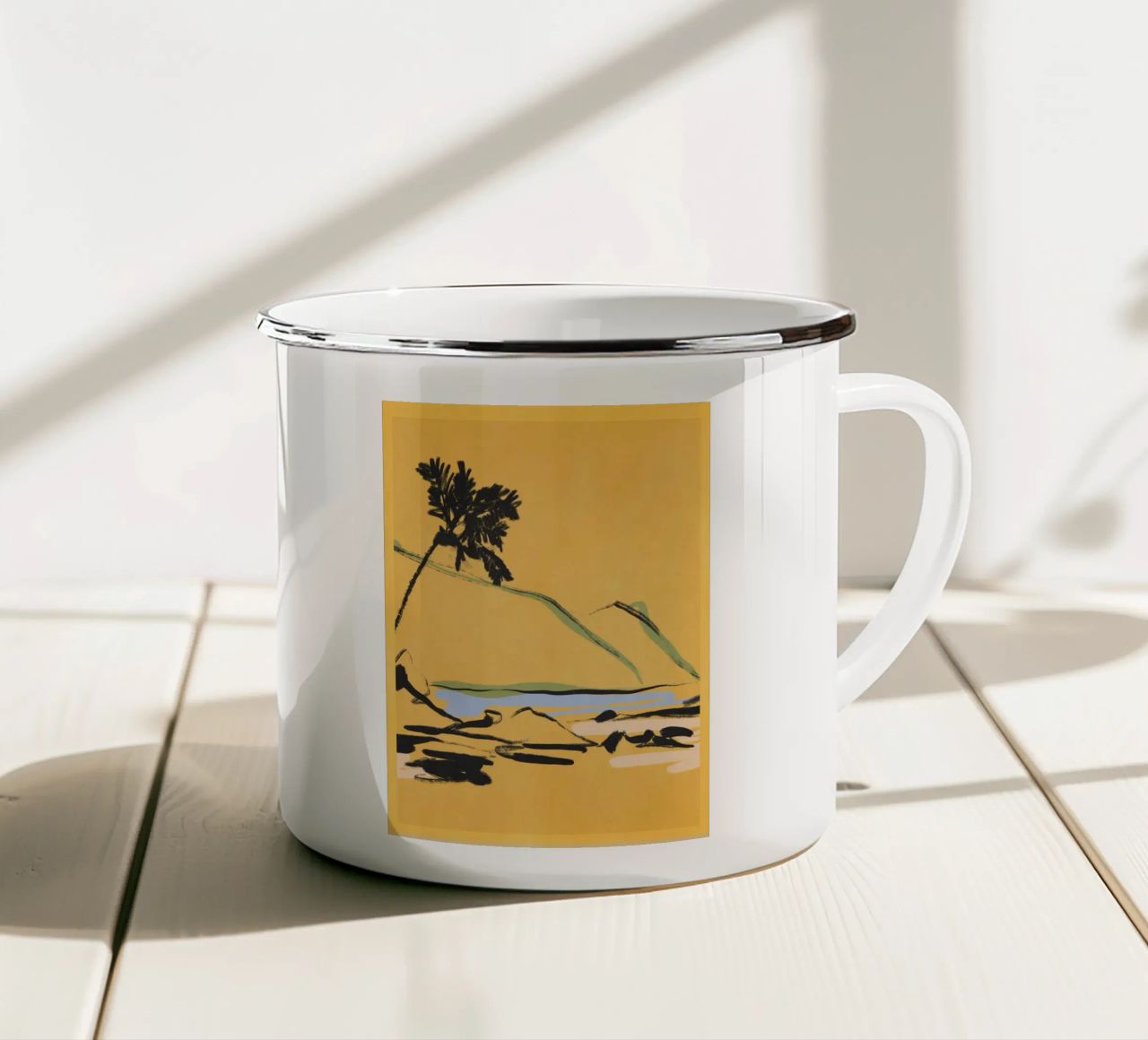 Schizzi di paesaggio 6 tazza in smalto da LeaDArt