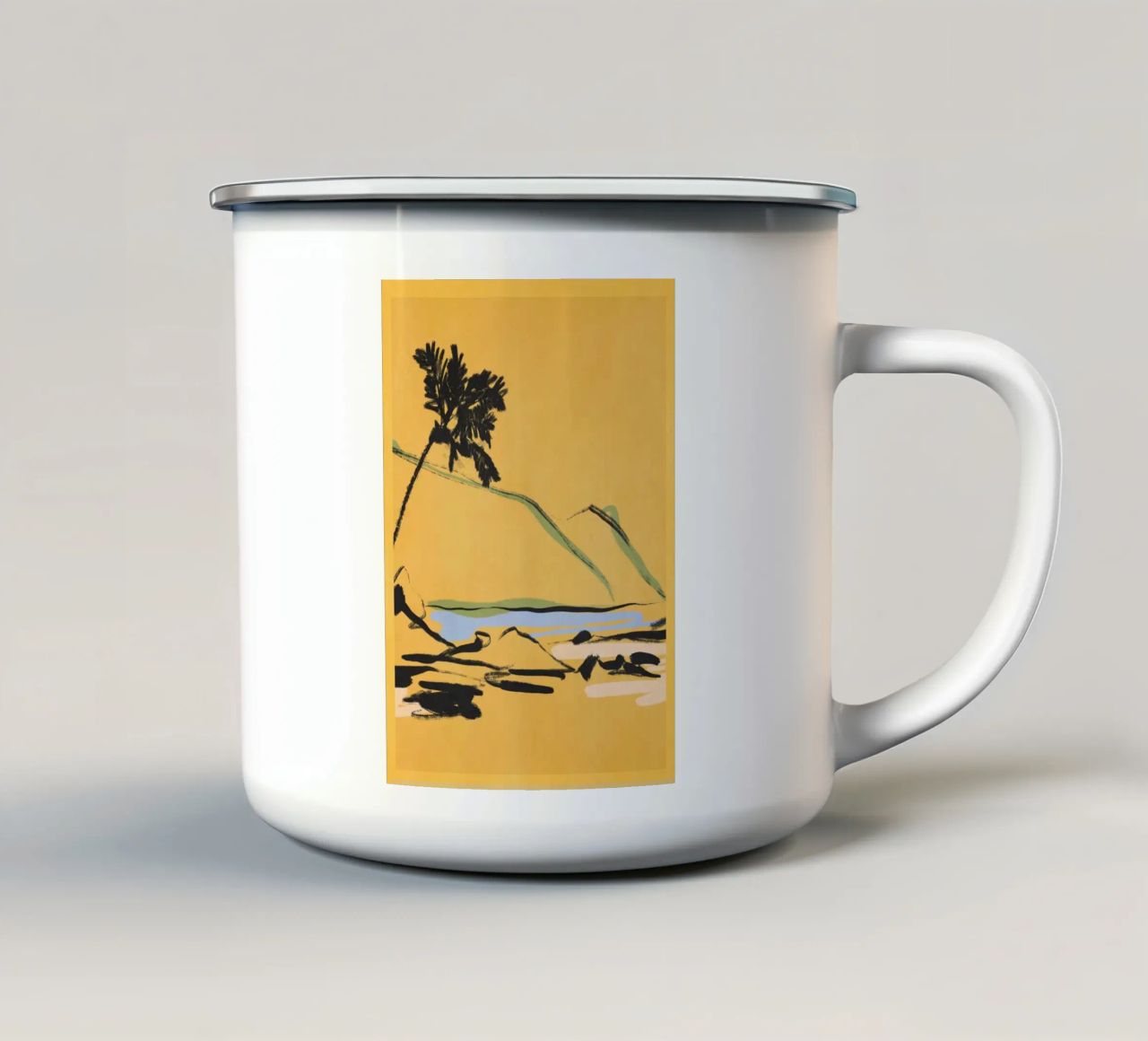 Schizzi di paesaggio 6 tazza in smalto da LeaDArt