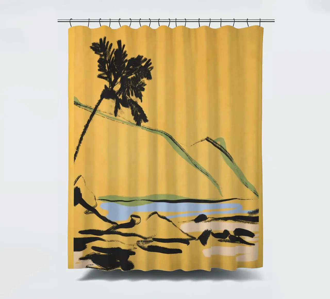 Landscape sketch art 6 shower curtain by LeaDArt