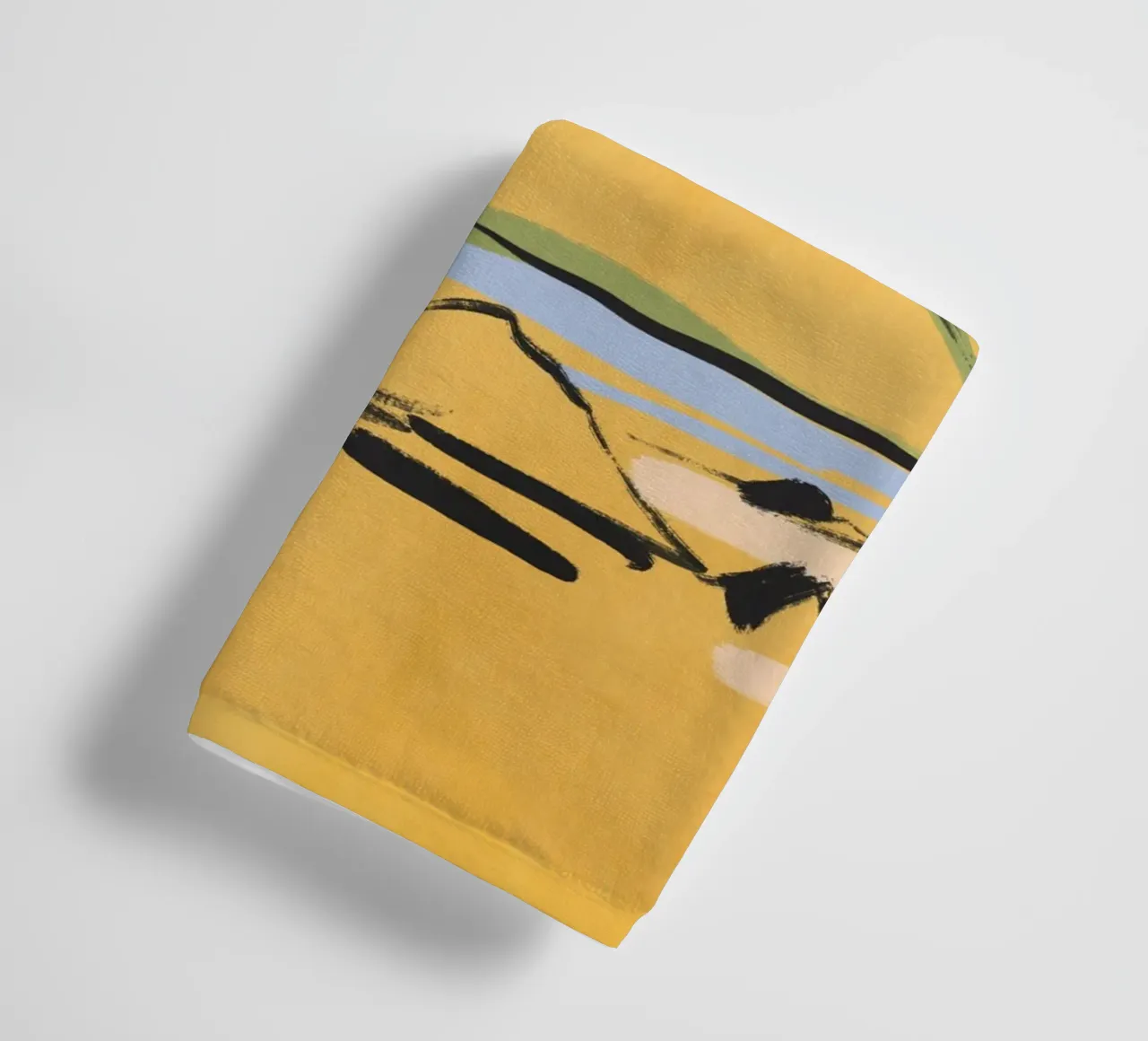 Landschapsschets 6 badhanddoek van LeaDArt
