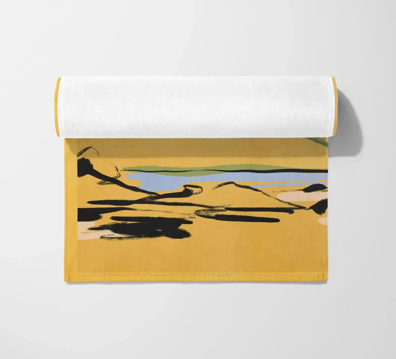 Landscape sketch art 6 beach towel by LeaDArt