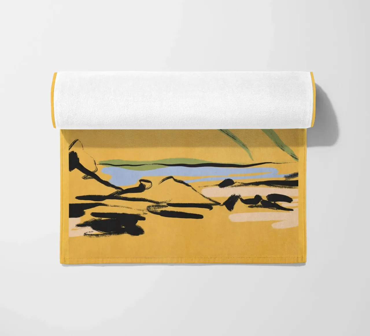 Landscape sketch art 6 beach towel by LeaDArt