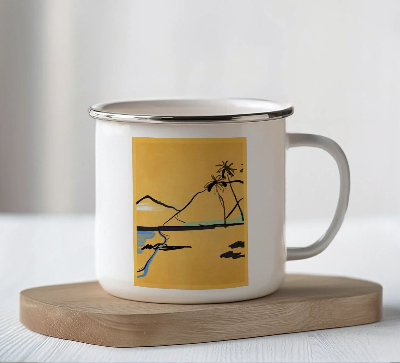 Schizzi di paesaggio 7 tazza in smalto da LeaDArt