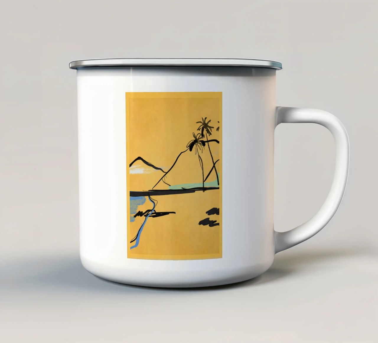 Schizzi di paesaggio 7 tazza in smalto da LeaDArt
