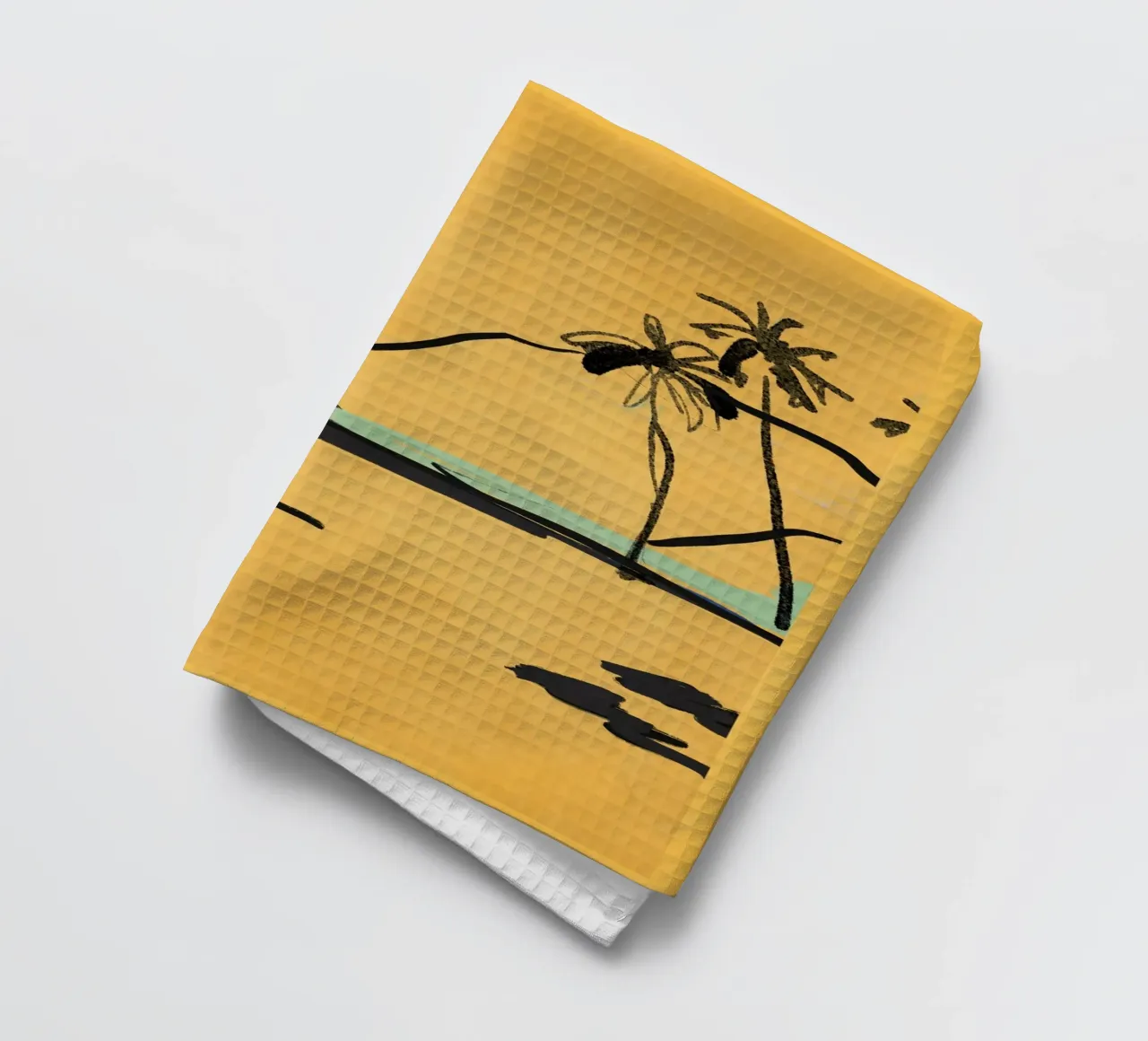 Landschaftsskizze Kunst 7 Geschirrtuch von LeaDArt