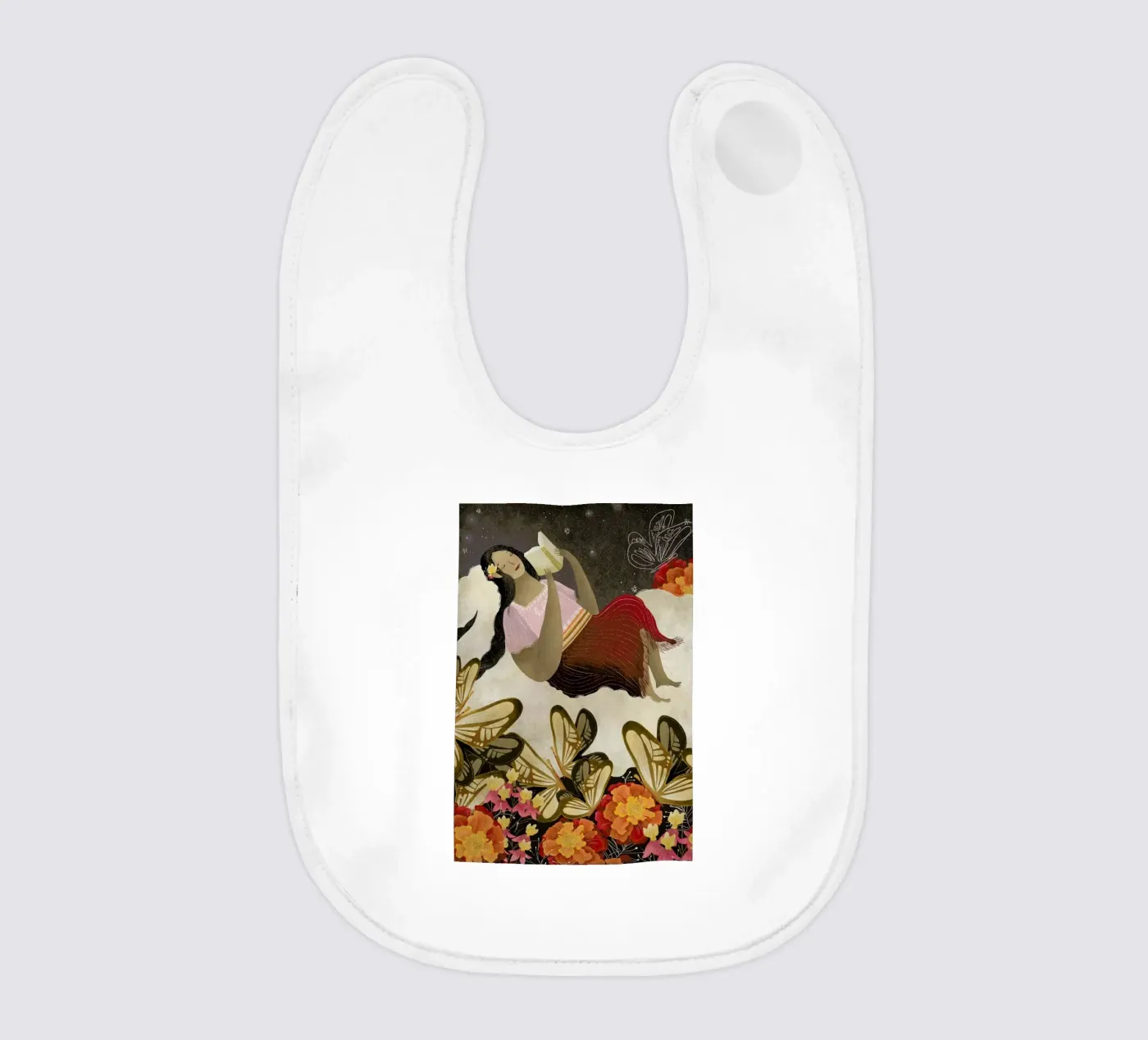 Peace baby bib by Amalia Restrepo
