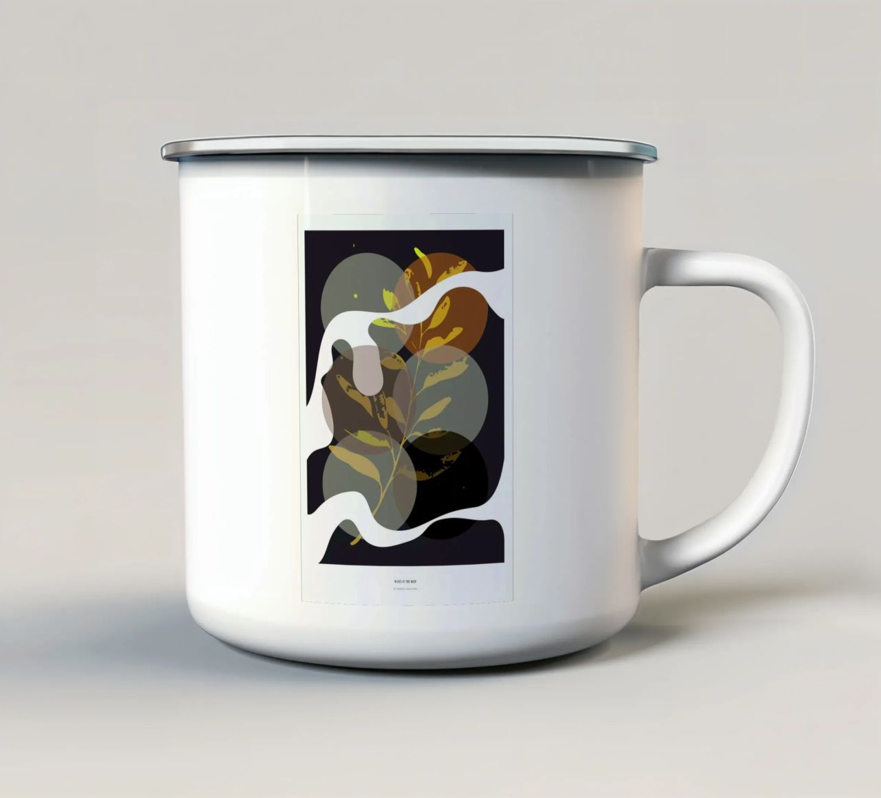 Waves in the Deep Emaille Tasse von Nordic Creators