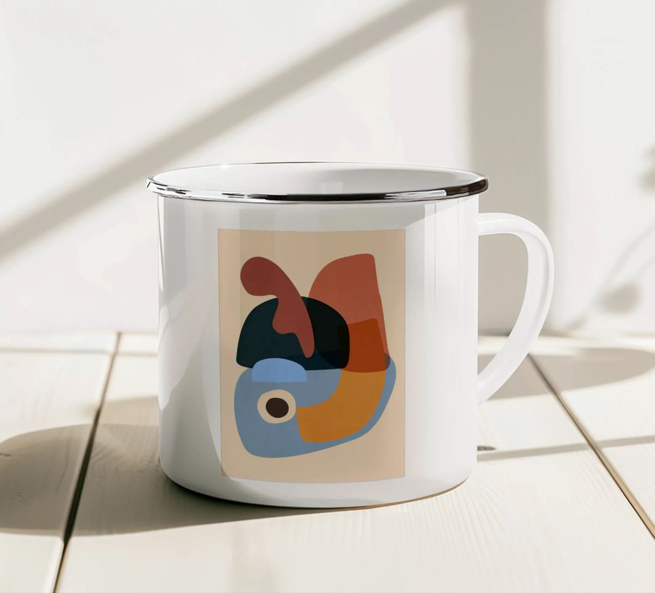 Astratto minimalista 64 tazza in smalto da LeaDArt