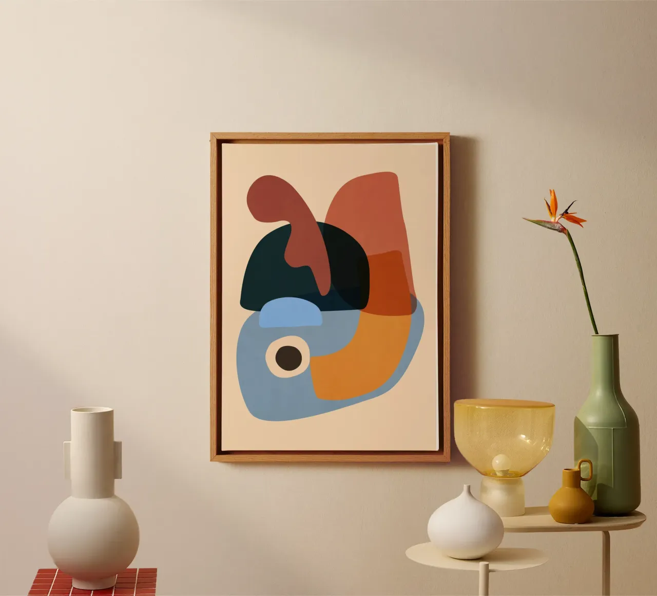 Minimalist Abstract 64 canvas with Floater frame by LeaDArt