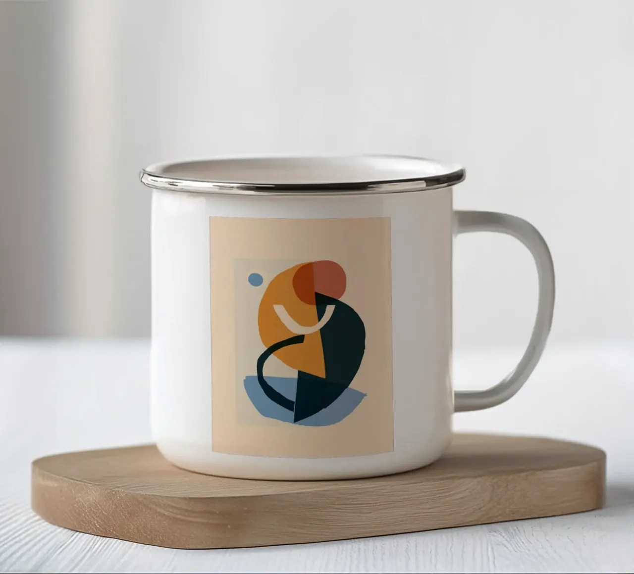 Astratto minimalista 65 tazza in smalto da LeaDArt